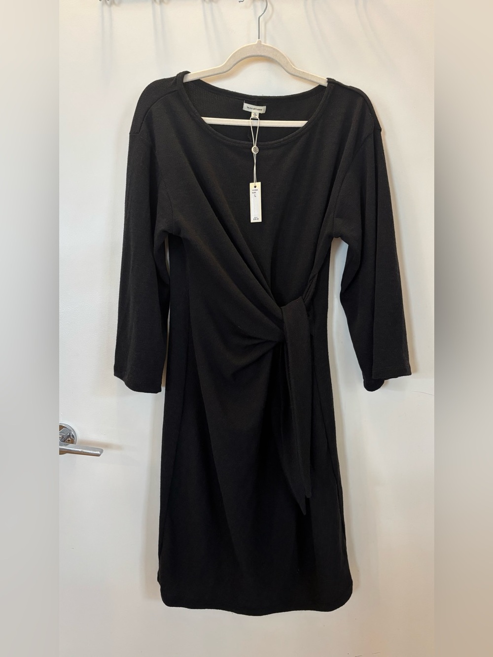 Max Studio Knot-Waist Sweater Dress